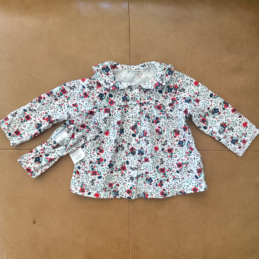 Vertbaudet Top and Headband 9M